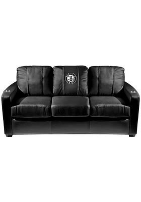 Brooklyn Nets Faux Leather Sofa - Black