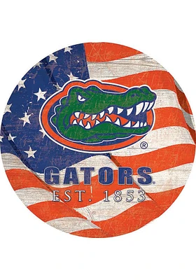 Florida Gators 24in Flag Circle Sign - Orange