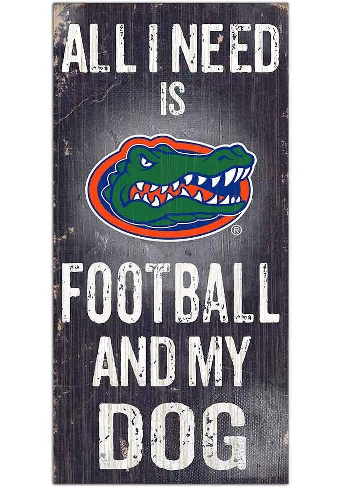 Florida Gators Football and My Dog Sign - Orange