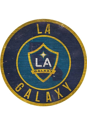 LA Galaxy 12 in Circle State Sign - Black