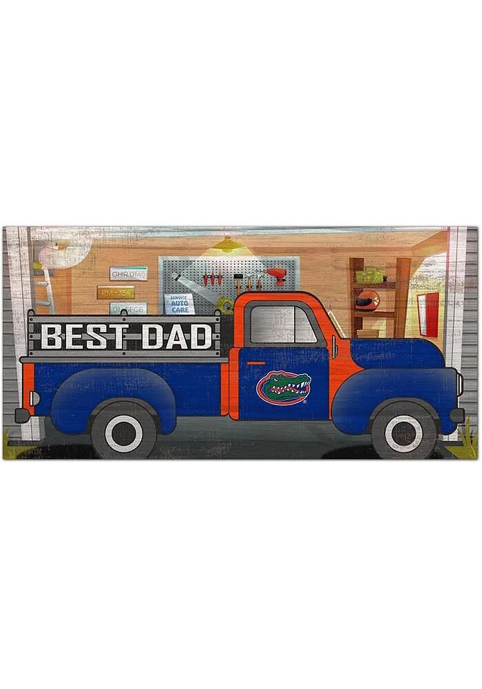 Florida Gators Best Dad Truck Sign - Orange
