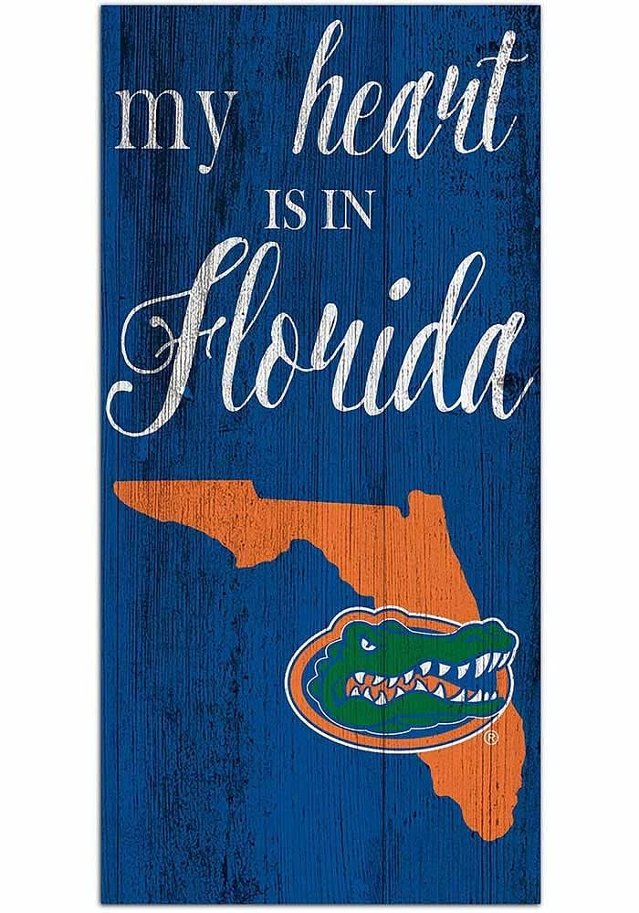 Florida Gators My Heart State Sign - Orange