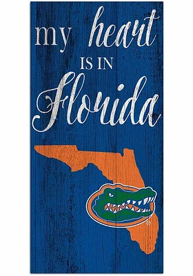 Florida Gators My Heart State Sign - Orange