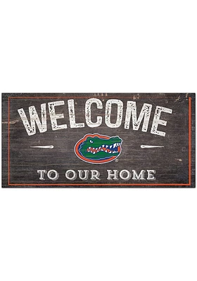 Florida Gators Welcome Distressed Sign - Orange