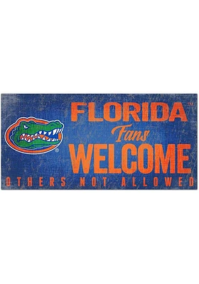 Florida Gators Fans Welcome 6x12 Sign - Orange
