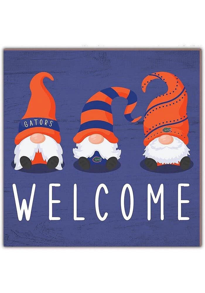 Florida Gators Welcome Gnomes Sign - Orange