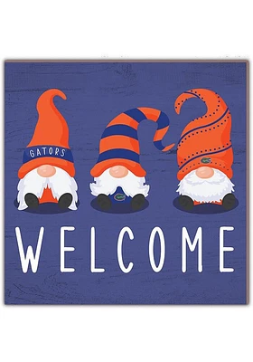 Florida Gators Welcome Gnomes Sign - Orange