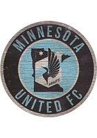 Minnesota United FC 12 in Circle State Sign - Grey