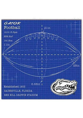 Florida Gators Ball Blueprint Sign - Orange