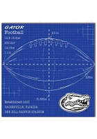 Florida Gators Ball Blueprint Sign - Orange