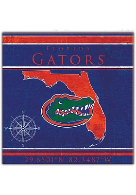 Florida Gators Coordinates Sign - Orange