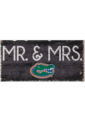 Florida Gators Mr and Mrs Sign - Orange