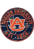 Auburn Tigers Established Date Circle 24 Inch Sign - Blue