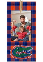 Florida Gators Plaid Clothespin Sign - Orange