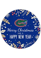 Florida Gators Merry Christmas and New Year Circle Sign - Orange