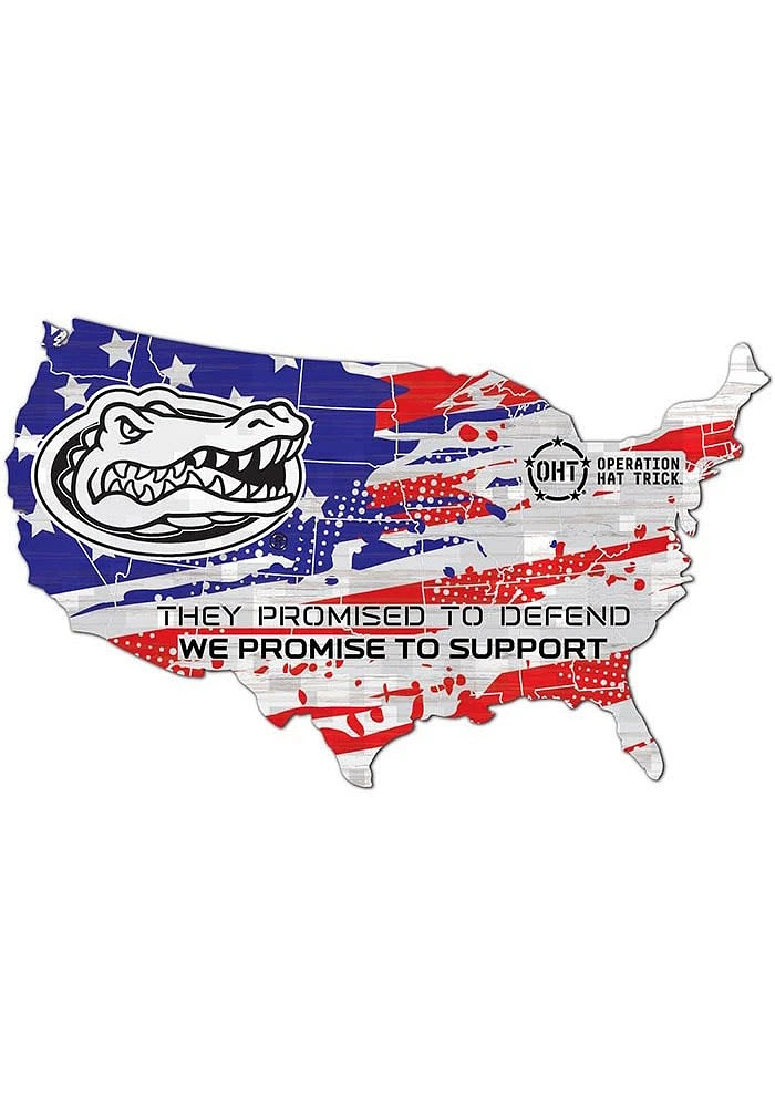 Florida Gators OHT USA Shape Cutout Sign - Orange