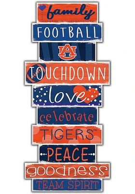 Auburn Tigers Celebrations Stack 24 Inch Sign - Orange