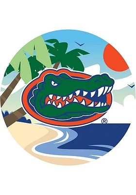 Florida Gators Landscape Circle Sign - Orange