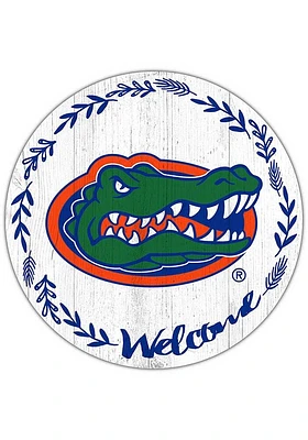 Florida Gators Welcome Circle Sign - Orange