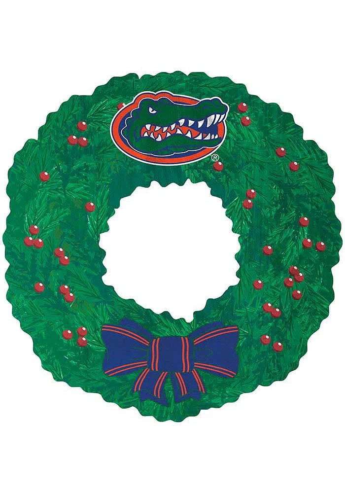 Florida Gators Team Wreath 16 Inch Sign - Orange
