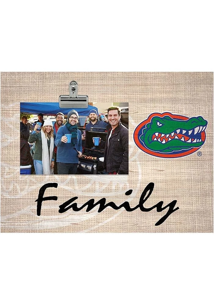 Florida Gators Family Burlap Clip Picture Frame - Orange