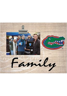 Florida Gators Family Burlap Clip Picture Frame - Orange