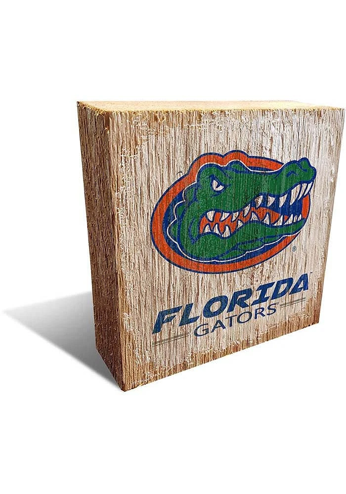 Florida Gators Logo Block Sign - Orange