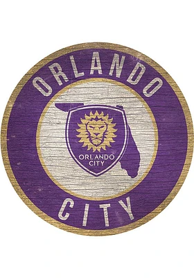 Orlando City SC 12 in Circle State Sign - Purple