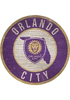 Orlando City SC 12 in Circle State Sign - Purple
