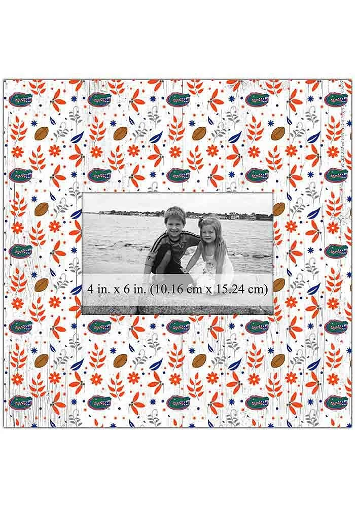 Florida Gators Floral Pattern Picture Frame - Orange