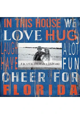 Florida Gators In This House 10x10 Picture Frame - Orange