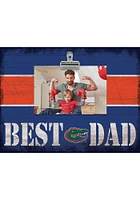 Florida Gators Best Dad Striped Clip Picture Frame - Orange