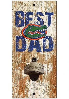 Florida Gators Best Dad Bottle Opener Sign - Orange