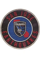 San Jose Earthquakes 12 in Circle State Sign - Black