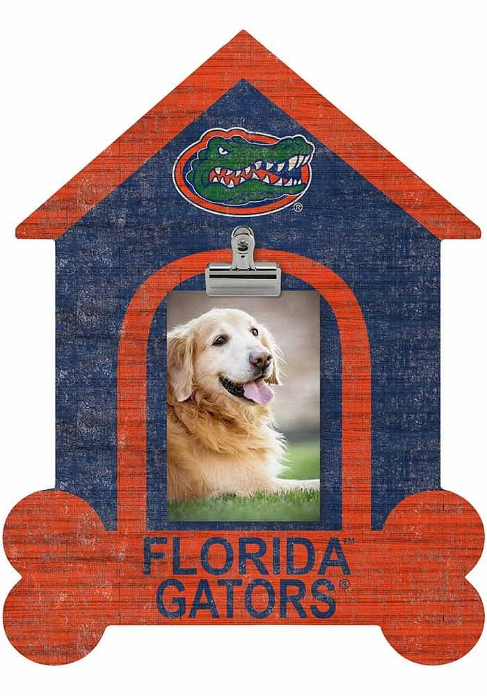 Florida Gators Dog Bone House Clip Picture Frame - Orange