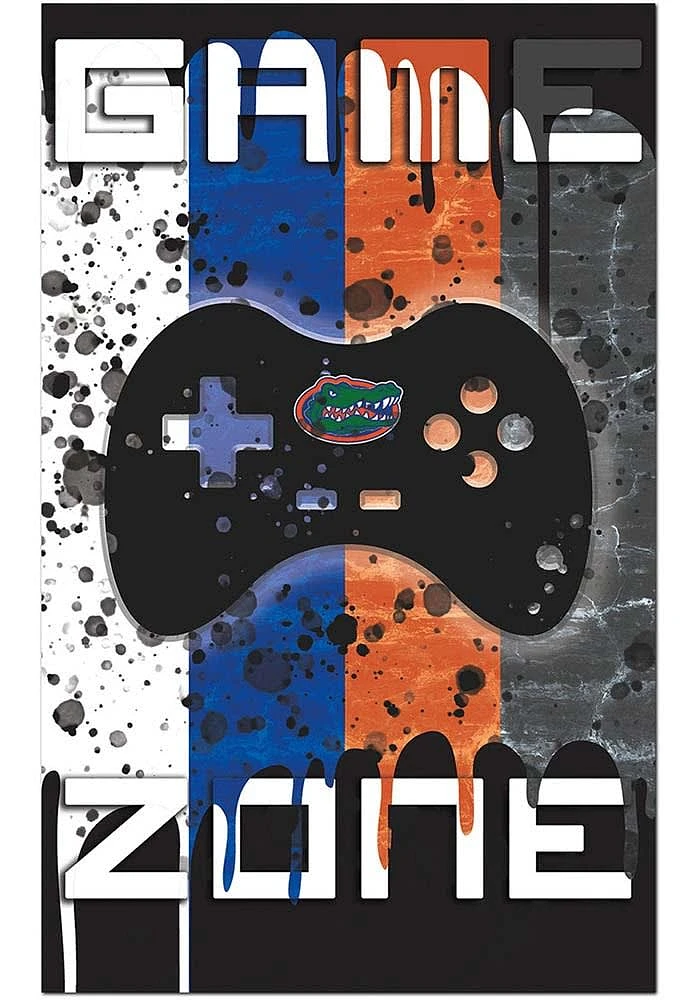 Florida Gators Grunge Game Zone Sign - Orange