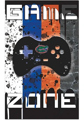 Florida Gators Grunge Game Zone Sign - Orange