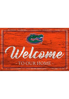 Florida Gators Team Welcome 11x19 Sign - Orange