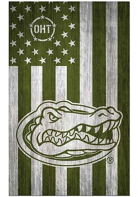 Florida Gators 11x19 OHT Military Flag Sign - Orange