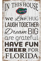 Florida Gators In This House 11x19 Sign - Orange
