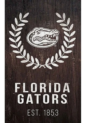 Florida Gators Laurel Wreath Sign - Orange
