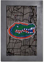 Florida Gators City Map Sign - Orange