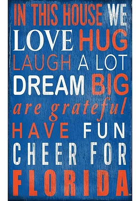 Florida Gators In This House Sign - Orange