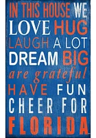Florida Gators In This House Sign - Orange