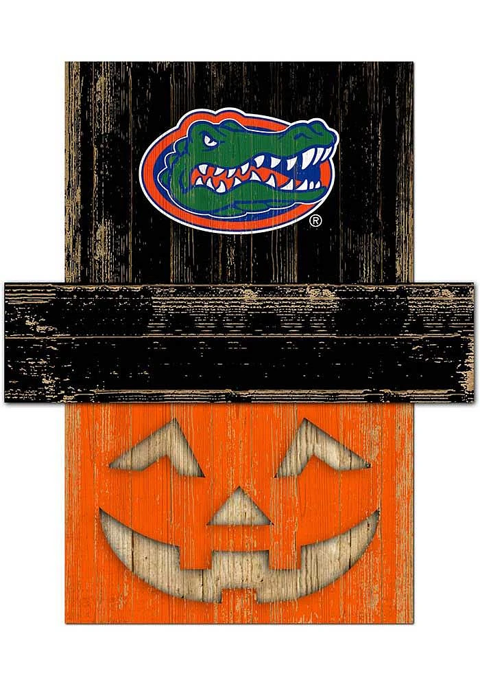 Florida Gators Pumpkin Head Sign - Orange