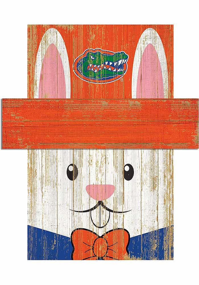 Florida Gators Easter Bunny Head Sign - Orange