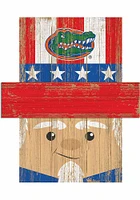 Florida Gators Patriotic Head Sign - Orange
