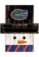 Florida Gators Snowman Head Sign - Orange