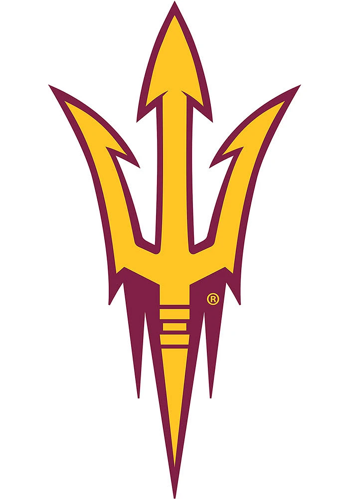 Arizona State Sun Devils Distressed Logo Cutout Sign - Red