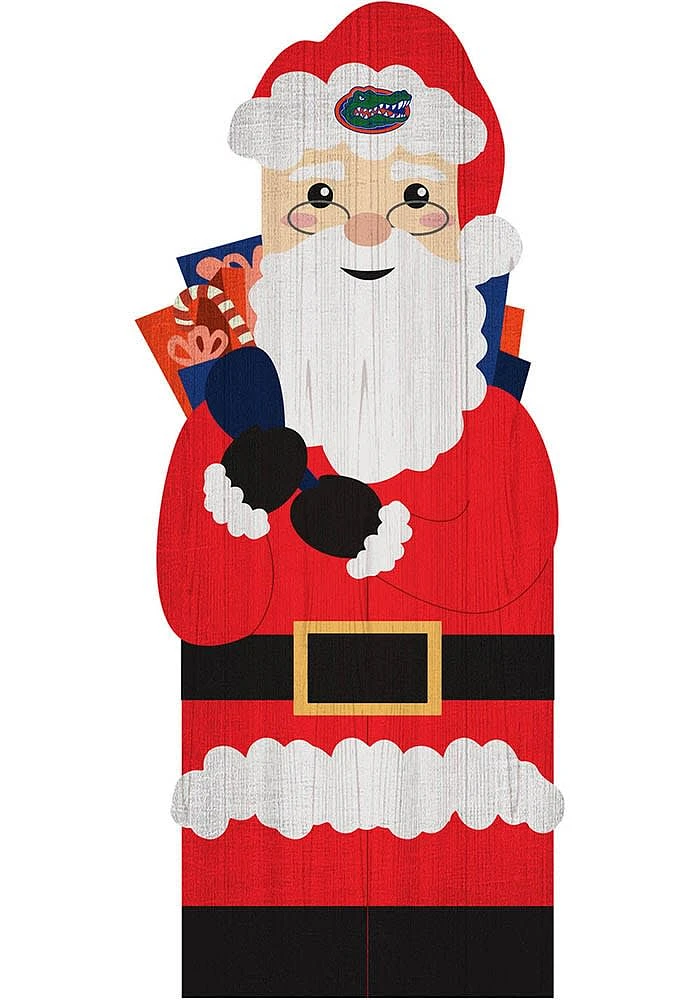 Florida Gators 31 Inch Santa Leaner Sign - Orange